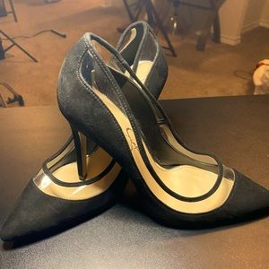 ##*SOLD*## Jessica Simpson, black suede 8.5 (fits like an 8), near new.